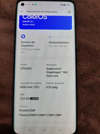 Móvil OPPO Find X3 Neo Azul