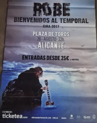Cartel Robe Bienvenidos al Temporal Gira 2017