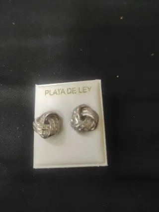 Pendientes Nudo Plata 925 con Circonitas