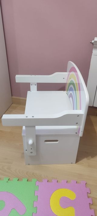 Banco/escritorio infantil arcoíris