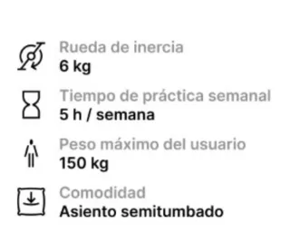 Bicicleta Estática Domyos Seat Conectada semitum