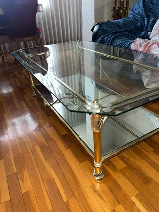 Mesa de Centro de Cristal Vintage