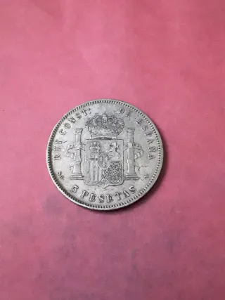 5 PESETAS PLATA 1897 ALFONSO XIII