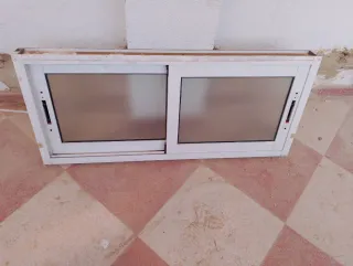 Ventana corredera aluminio blanco