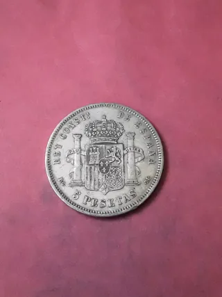 5 PESETAS PLATA 1892 ALFONSO XIII