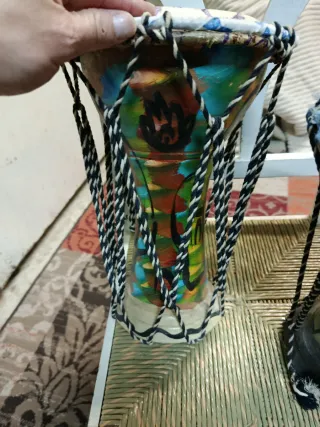 Timbales artesanales piel animal