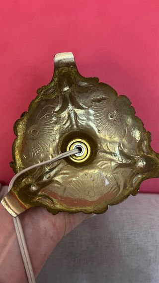 Lámpara de mesa cristal y metal