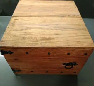Caja botellero de madera rústica