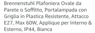 Lampada da parete/soffitto ovale Brennenstuhl