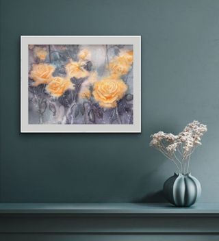 Acuarela Flores Amarillas Papel