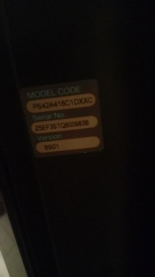 TV Samsung 42" SIN TDT con mando