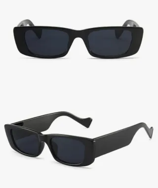 Gafas de sol rectangulares retro lujo mujer