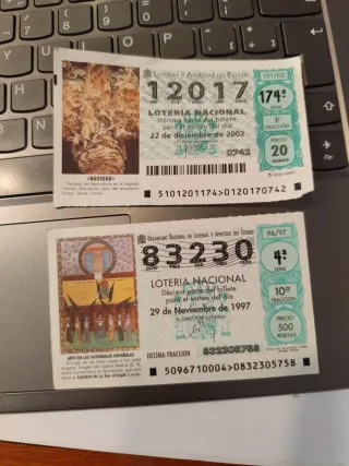 Lotería Nacional 2002 y 1997