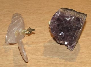 Pájaro ave Brasil piedra mineral natural rosa