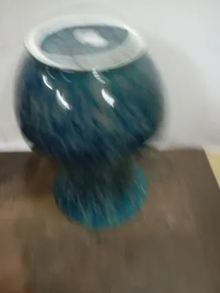 LIQUIDACIÓN 2026 Jarrón de cerámica azul con detal