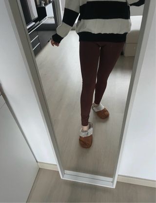 Leggings marrones Bershka