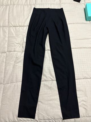 Pantaloni invernali neri a vita alta