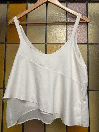 Camiseta tirantes Pull&Bear blanca M