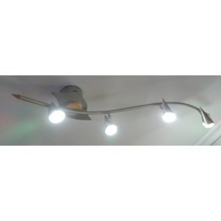 Lámpara de techo led metal y madera