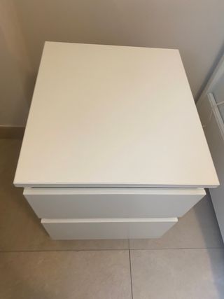 2 Mesitas de noche Ikea blancas