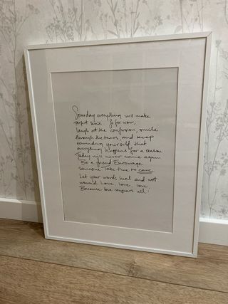 Lámina decorativa frase inspiradora.