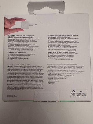 Cargador Belkin 65W USB-C BOOSTCHARGE