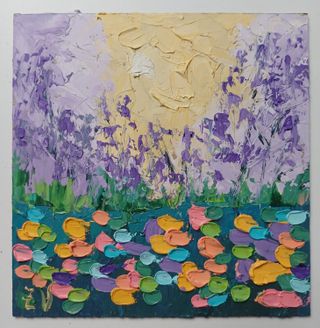 Pintura Abstracta Óleo 15x15 cm