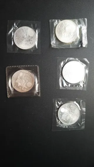 4 Monedas de Plata Alfonso XIII 1897