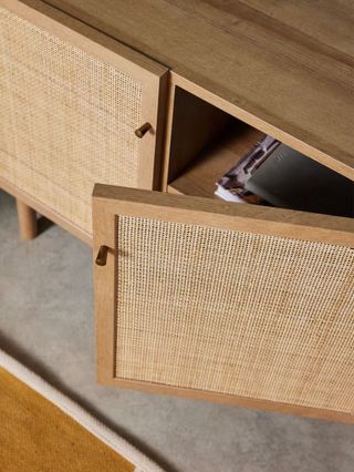 Aparador Roble y Ratán Natural