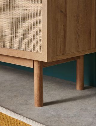 Aparador Roble y Ratán Natural