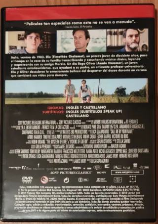 DVD Call Me By Your Name (Drama/Romance)