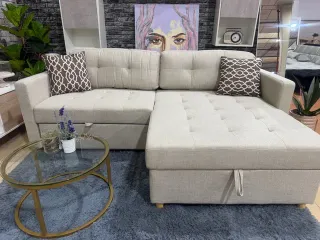 Sofá Chaise Longue Reversible Beige