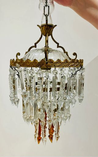 Lámpara colgante vintage cristal