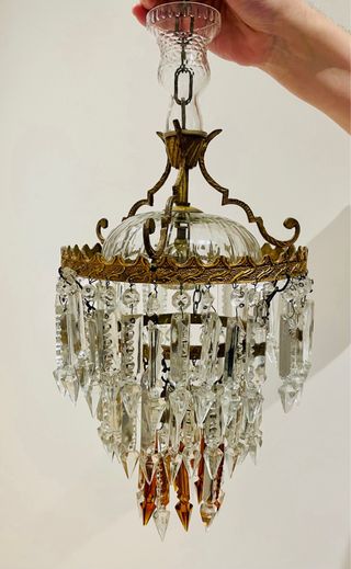 Lámpara colgante vintage cristal