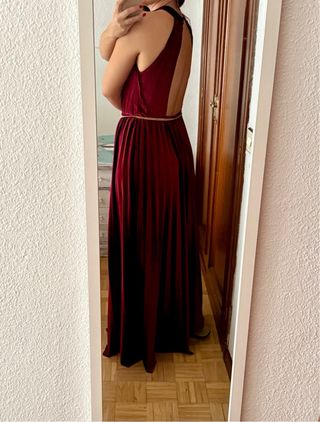 Vestido fiesta terciopelo rojo