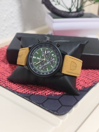 Reloj poedagar hombre Verde/Marrón