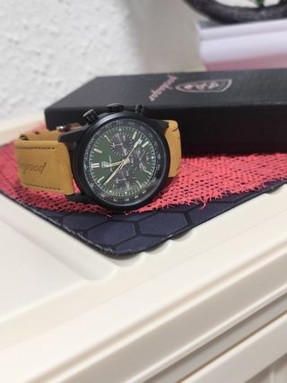 Reloj poedagar hombre Verde/Marrón