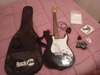 ESCUCHO OFERTA.Guitarra Eléctrica Rock Jam Negra