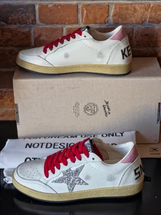 Golden Goose Ball Star Rosa/Branco