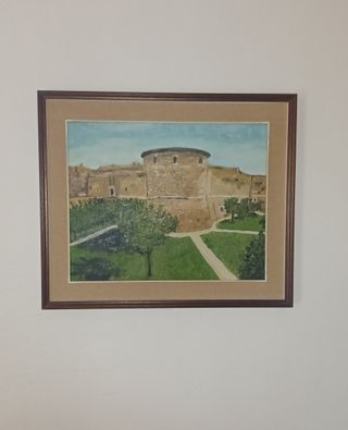 Dipinto olio su tela Rocca Costanza Pesaro