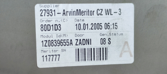 ELEVALUNAS TRASERO IZQUIERDO SKODA OCTAVIA BERLIN