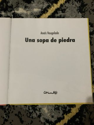 Libro infantil una sopa de piedras