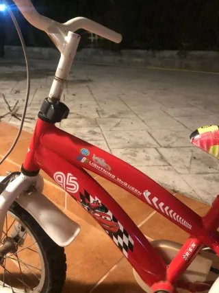 Bicicleta Infantil Rayo McQueen Roja