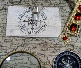 Lote Búsqueda del Tesoro: Mapa, Cofre, Lupa