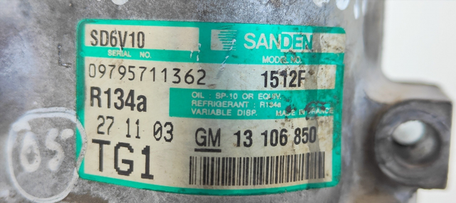 COMPRESOR AIRE ACONDICIONADO OPEL CORSA C 1.3 16V