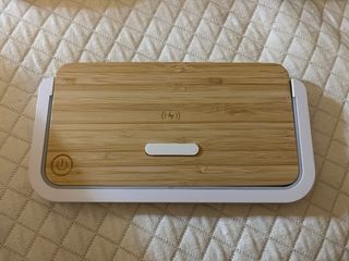 Lámpara LED Cargador Inalámbrico Bambú