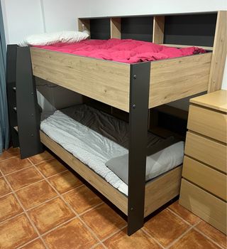 Litera 2x90x200cm madera sin colchones