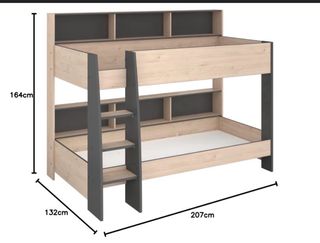 Litera 2x90x200cm madera sin colchones