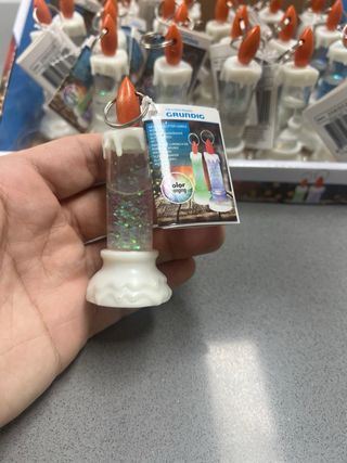 Lote 24 Llaveros Vela Luz Purpurina Grundig