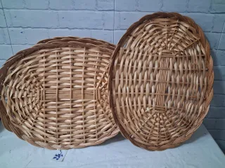 Bandejas de mimbre ovaladas (4 unidades)